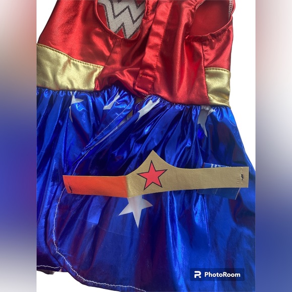 Dog Wonder Woman Superhero Costume Dress Size Medium for small dogs breed pet - Picture 2 of 7